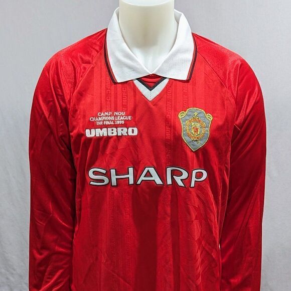 BNWT Manchester United Umbro Champions league Long sleeve Jersey - Picture 1 of 6